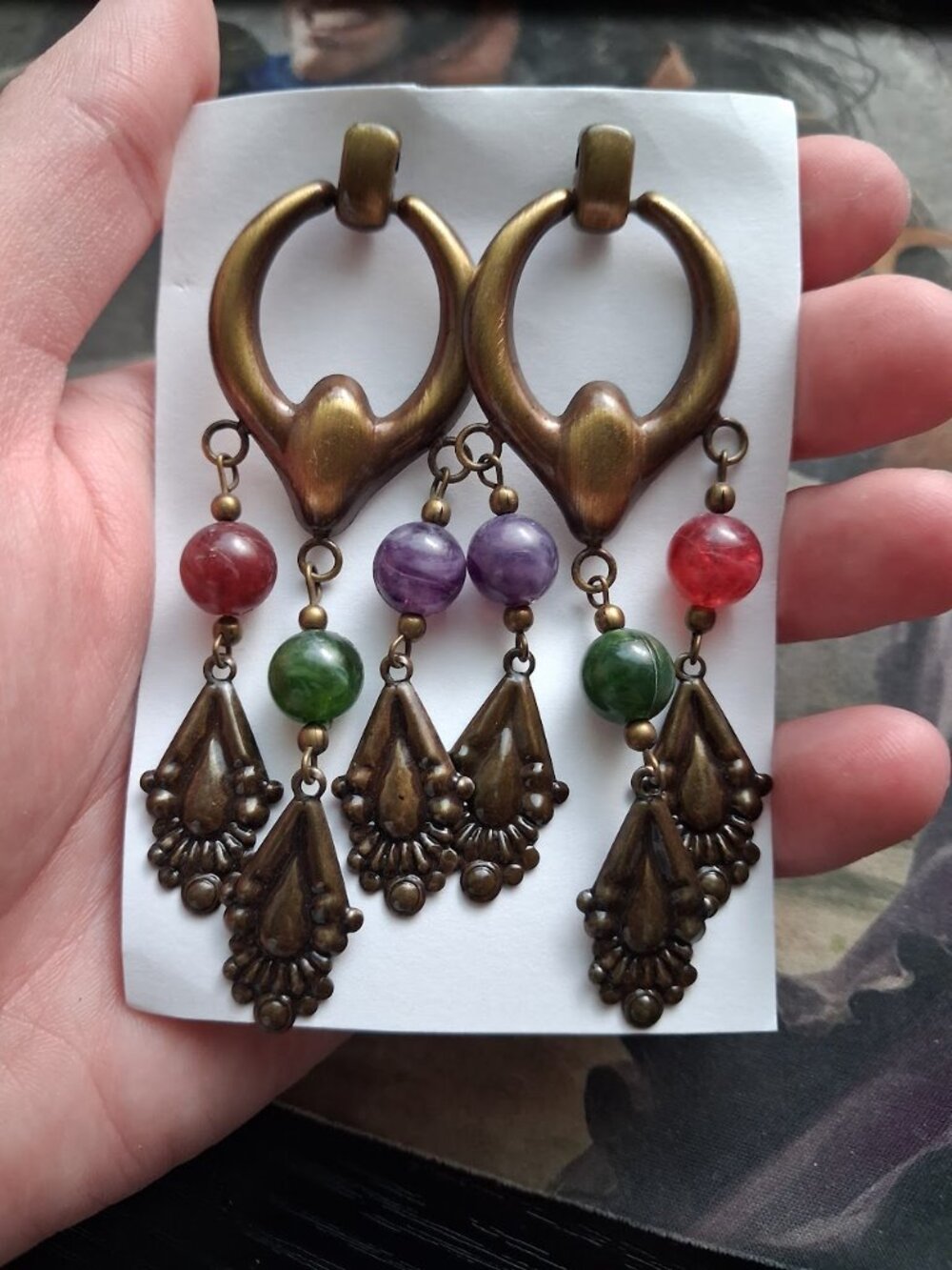 Bohemian style dangle earrings